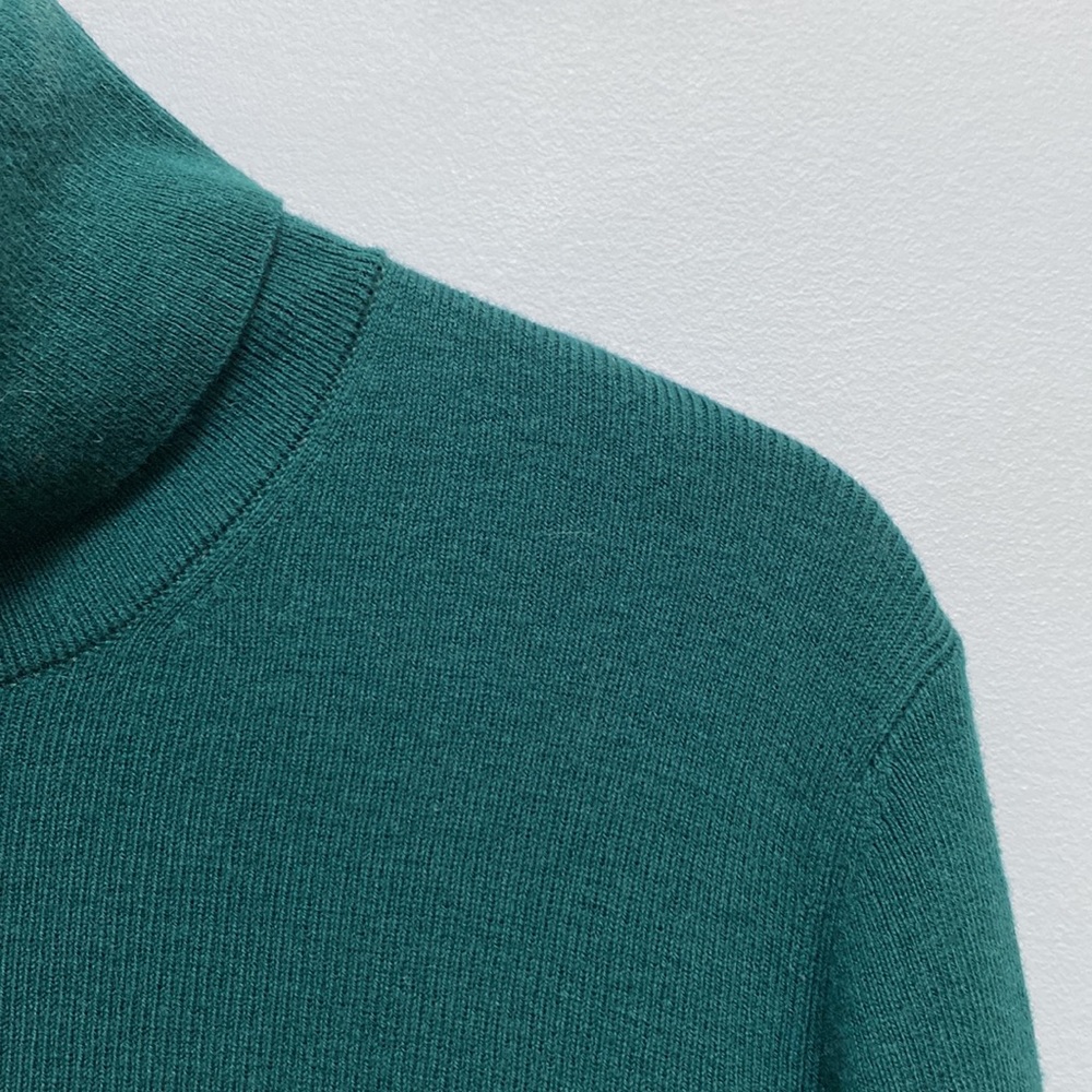 ❗️SOLD❗️Wilfred Green Long Sleeve Crop Turtleneck Rebecca  Sweater Size M - Picture 5 of 9